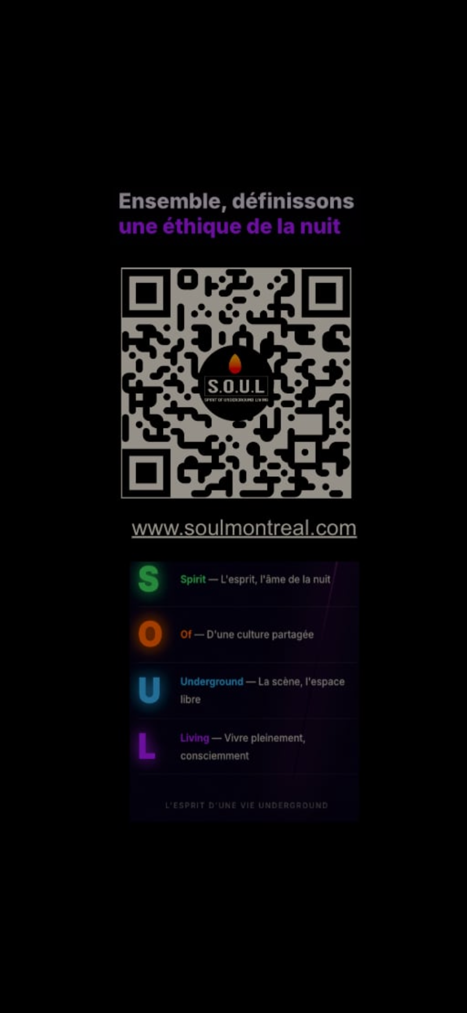 Fond d'écran QR — S.O.U.L. Montréal